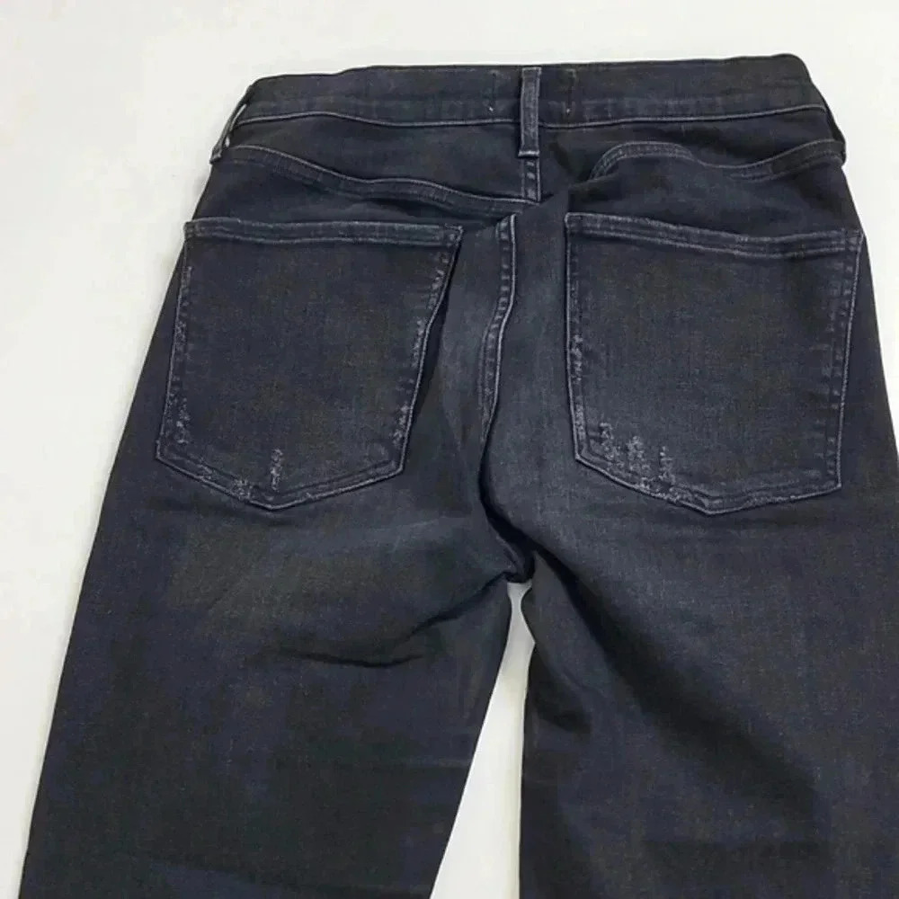 Agolde Sophie High Rise Skinny Crop Temple Washed Black Distressed Jeans REVOLVE - Picture 13 of 16